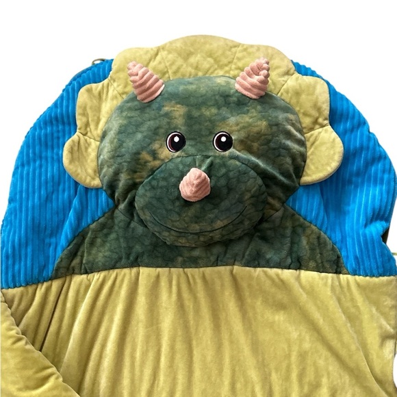 Hugfun Animal Slumber Bag Sleeping Bag Green Dinosaur Triceratops - Picture 3 of 5